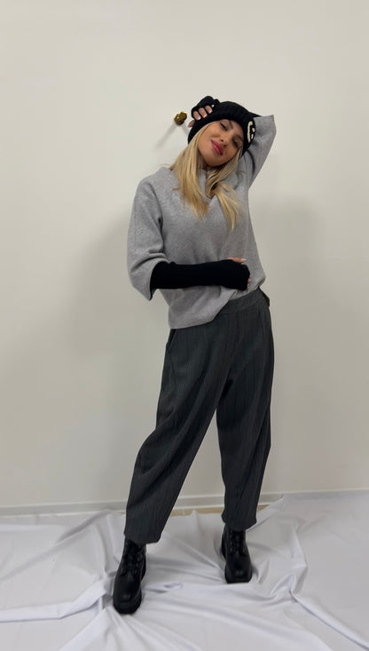 Kalhoty barel šedé