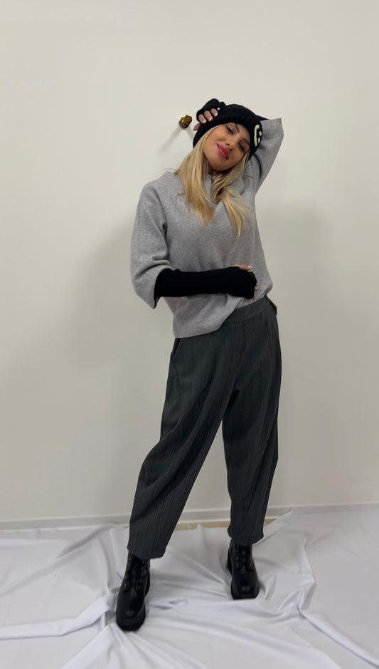 Kalhoty barel šedé