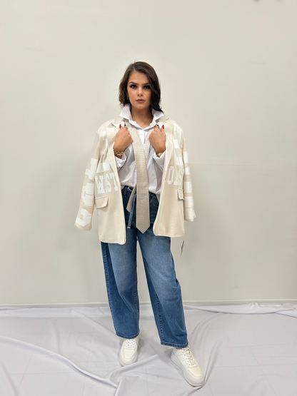 Oversize sako s potiskem