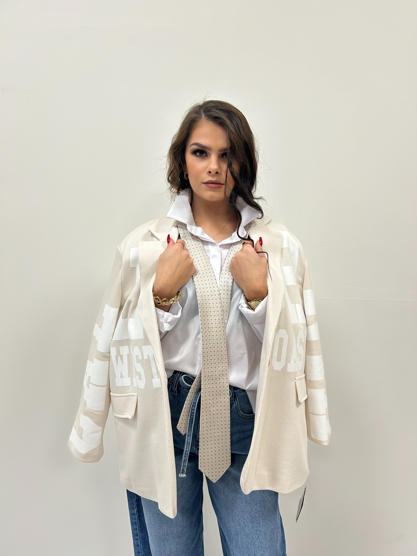 Oversize sako s potiskem