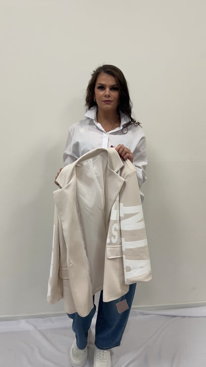 Oversize sako s potiskem