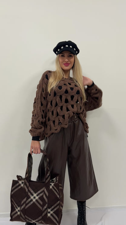 Hrubě pletený svetr