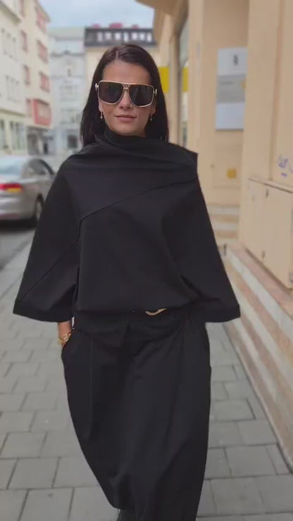Ležérní barelová sukně - černá
