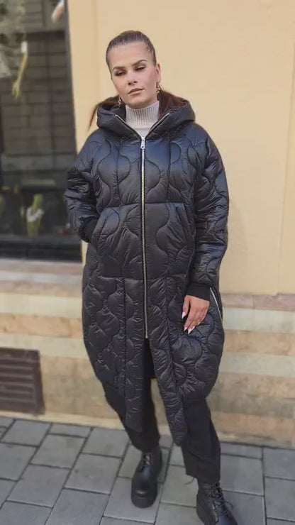 Prošívaná bunda černá