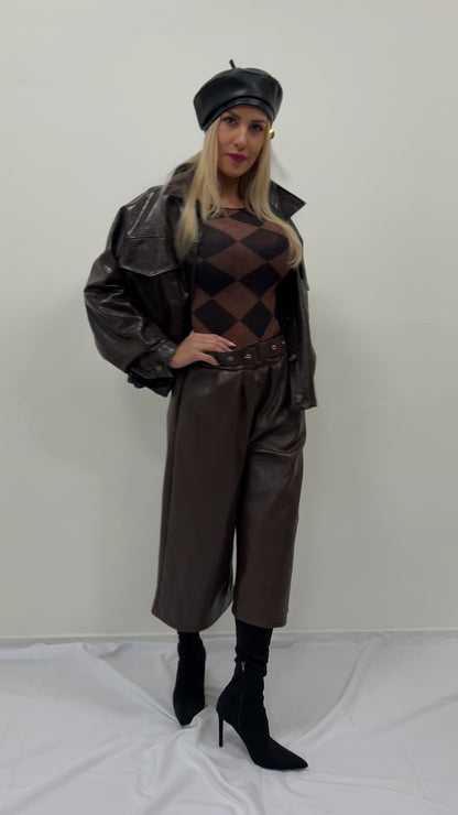 Koženková bunda bomber